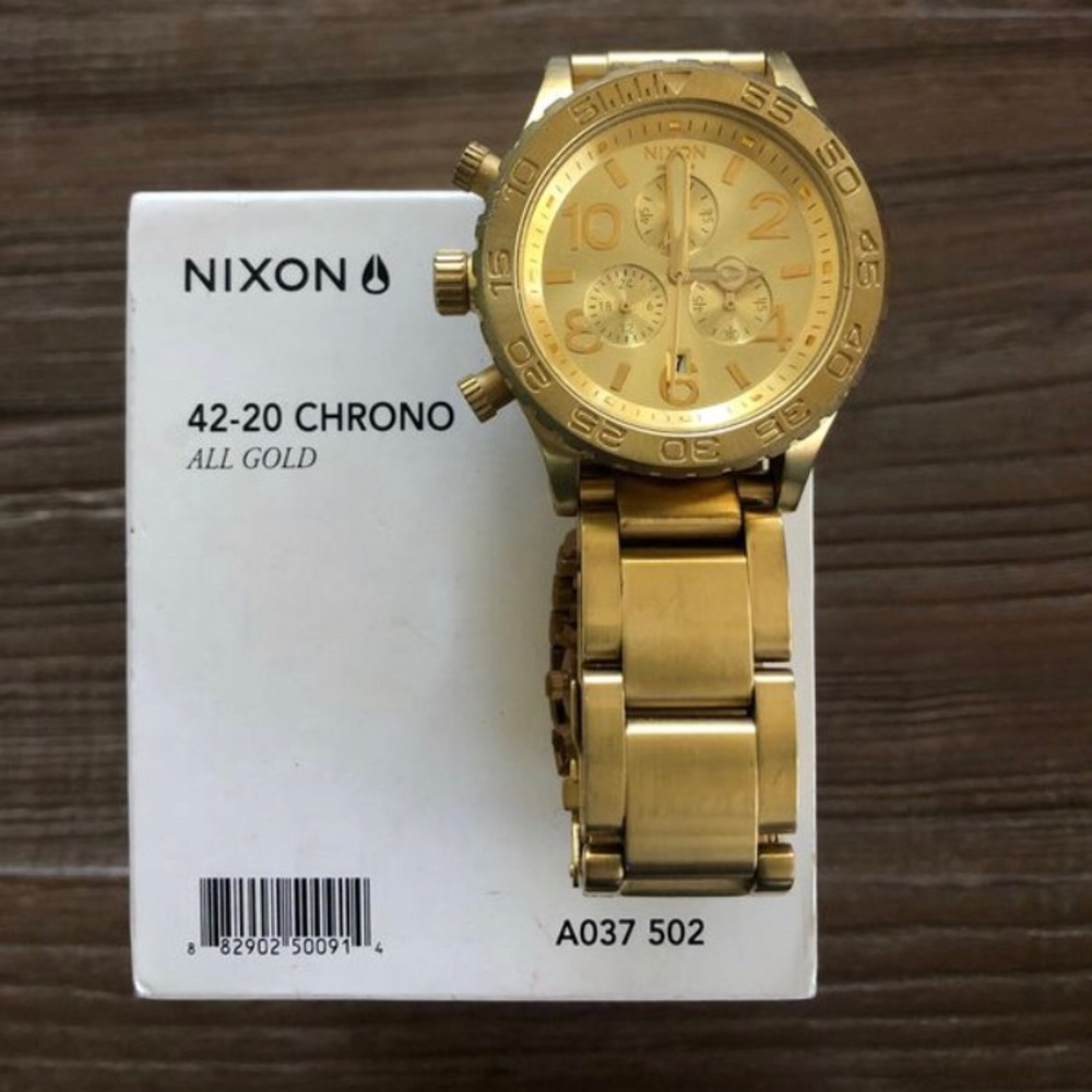 NIXON 42-20 CHRONO ALL GOLD